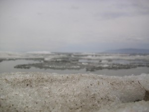 Teilweise war der See noch gefroren