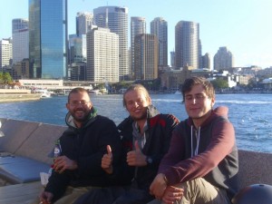 Mit Philipp und David am Hafen