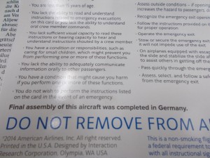 Reiseinformation: Das Flugzeug wurde in Deutschland zusammengebaut