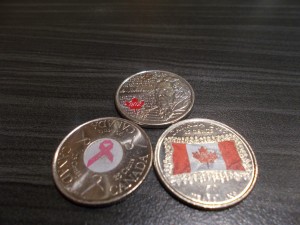 Regelmäßig gibt Kanada 25-Cent-Sondermünzen in den Nationalfarben heraus. 